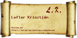 Lefler Krisztián névjegykártya